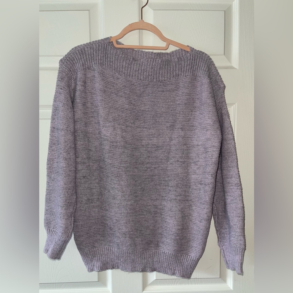 SHEIN Soft Purple Crew Neck Sweater